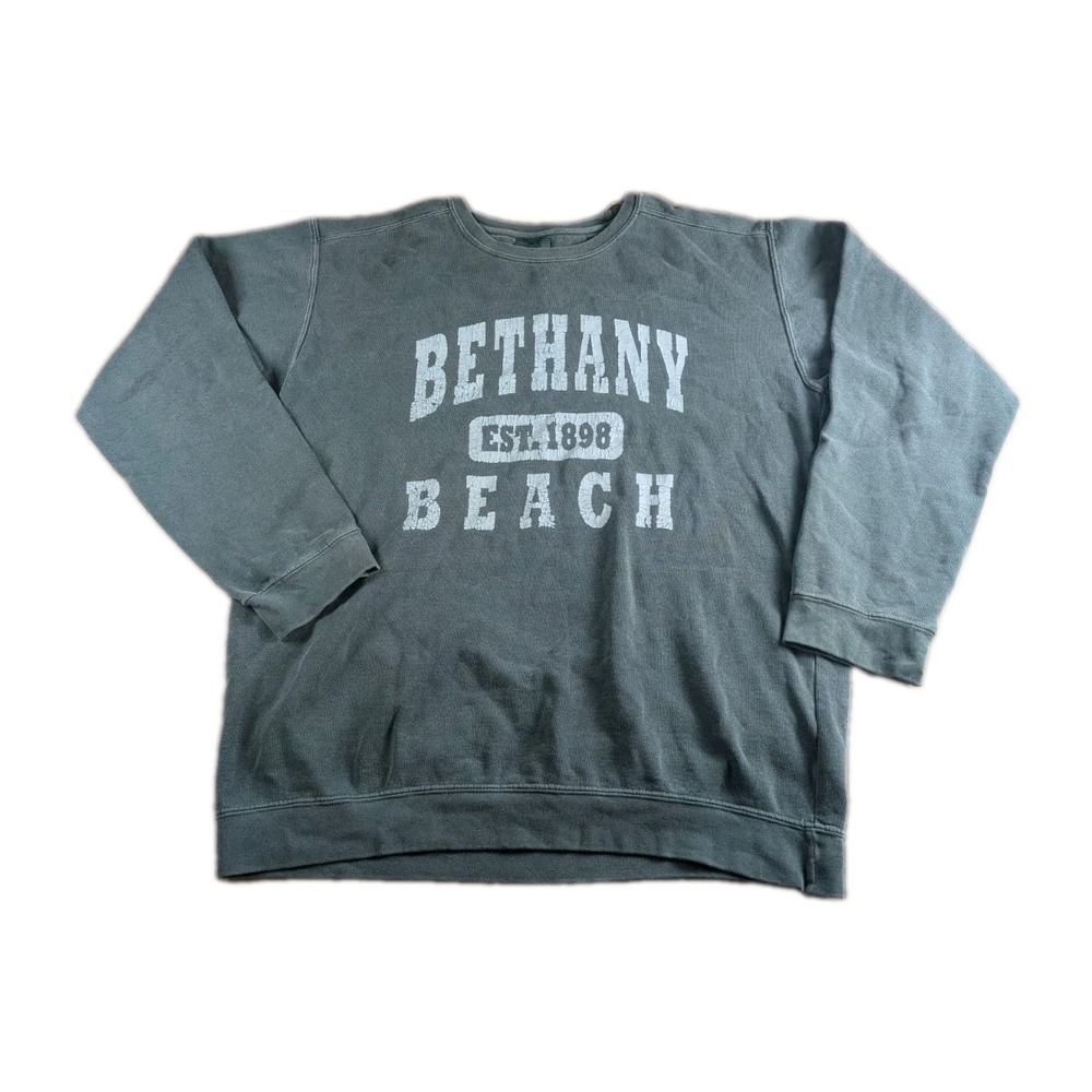 Comfort Colors Bethany Beach EST. 1898  Garment Dyed Crewneck Sweatshirt Medium